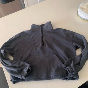 Lululemon Brushed Softstreme Ribbed Half Zip Black Size 6
